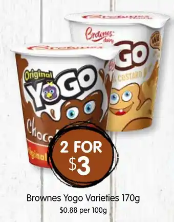 Spudshed Brownes Yogo Varieties offer