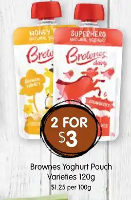 Spudshed Brownes Yoghurt Pouch offer