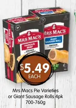 Spudshed Pie Varieties or Giant Sausage Rolls offer