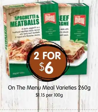 Spudshed SPAGHETTI& MEATBALLS offer