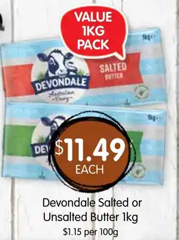 Spudshed Devondale Salted or Unsalted Butter offer