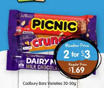 Spudshed Cadbury Bars offer