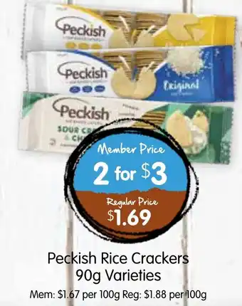 Spudshed Peckish Rice Crackers offer