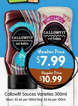 Spudshed Callowfit Sauces offer