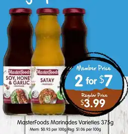 Spudshed MasterFoods Marinades offer