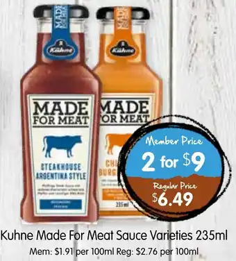 Spudshed Kuhne Made For Meat Sauce Varieties offer