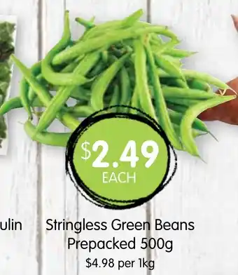 Spudshed Stringless Green Beans Prepacked offer