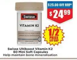 Chemist Warehouse Swisse Ultiboost Vitamin K2 offer