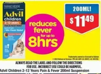 Chemist Warehouse Advil children offer