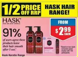 Chemist Warehouse Hask Keratin Range offer