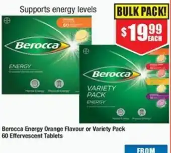 Chemist Warehouse Berocca Energy Orange Flavour or Variety Pack offer