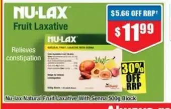 Chemist Warehouse Nu-lax Natural Fruit Laxative With Senna offer