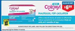 Chemist Warehouse Coloxyl Macrogol for Children offer