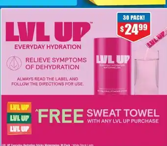 Chemist Warehouse LVL UP Everyday Hydration Sticks Watermelon offer