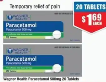 Chemist Warehouse Wagner Health Paracetamol 500mg offer