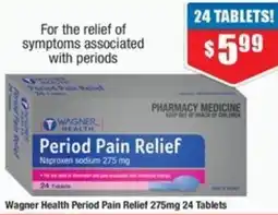 Chemist Warehouse Wagner Health Period Pain Relief 275mg offer