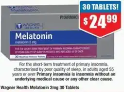 Chemist Warehouse Wagner Health Melatonin 2mg offer