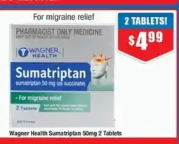 Chemist Warehouse Wagner Health Sumatriptan 50mg offer