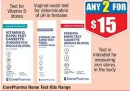 Chemist Warehouse CorePharma Home Test Kits Range offer