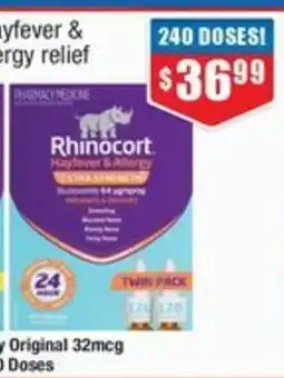 Chemist Warehouse Rhinocort Hayfever & Allergy Extra Strength 64mcg offer