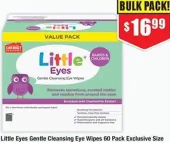 Chemist Warehouse Gentle Cleansing Eye Wipes offer