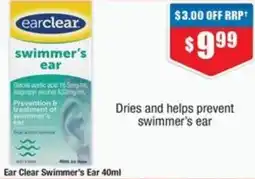 Chemist Warehouse Ear Clear Swimmer's Ear offer