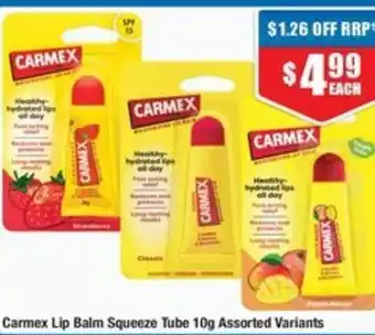 Chemist Warehouse Carmex Lip Balm Squeeze Tube Assorted Variants offer