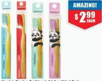 Chemist Warehouse Absolute Bamboo Toothbrush Adult or Kids offer