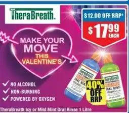 Chemist Warehouse TheraBreath Icy or Mild Mint Oral Rinse offer