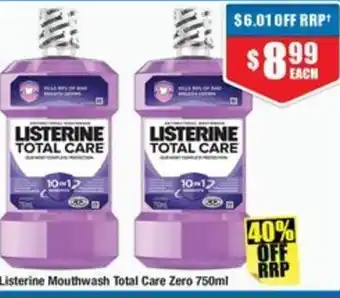 Chemist Warehouse Listerine Mouthwash Total Care Zero offer