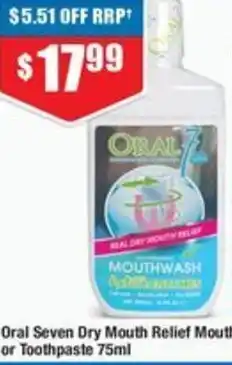 Chemist Warehouse Oral Seven Dry Mouth Relief Mouthwash offer