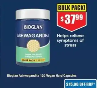 Chemist Warehouse Bioglan Ashwagandha Vegan Hard Capsules offer