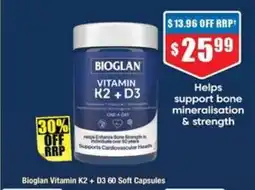 Chemist Warehouse Bioglan Vitamin K2 + D3 offer