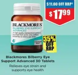 Chemist Warehouse Blackmores Bilberry Eye offer