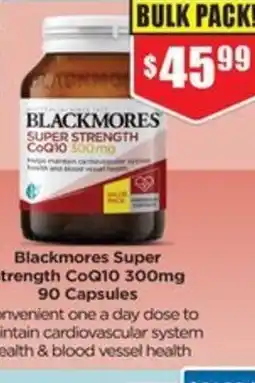 Chemist Warehouse Blackmores Super Strength CoQ10 300mg offer