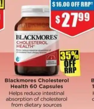 Chemist Warehouse Blackmores Cholesterol Health offer