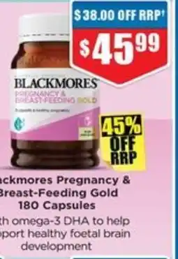 Chemist Warehouse Blackmores Pregnancy & Breast-Feeding Gold offer