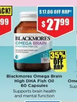 Chemist Warehouse Blackmores Omega Brain High DHA Fish Oil offer