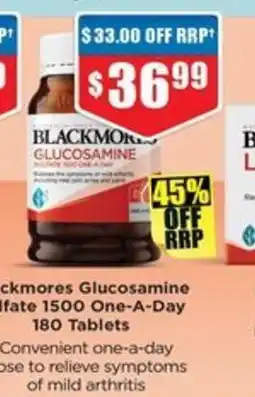 Chemist Warehouse Blackmores Glucosamine Sulfate 1500 One-A-Day offer