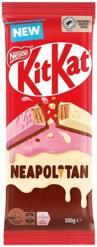 IGA Nestlé Kit Kat Neapolitan Chocolate Block 160g offer