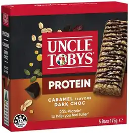 IGA Uncle Tobys Protein Bars 5 Pack or Oat Slice 132g Selected Varieties offer