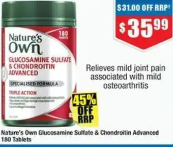 Chemist Warehouse Nature's Own Glucosamine Sulfate & Chondroitin Advanced offer