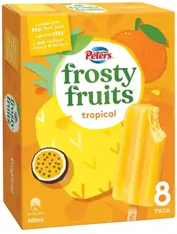 IGA Peters Frosty Fruits 6-8 Pack Selected Varieties offer