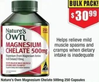 Chemist Warehouse Nature's own magnesium chelate offer