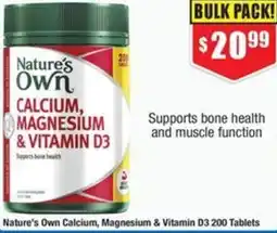 Chemist Warehouse Nature's Own Calcium, Magnesium & Vitamin D3 offer