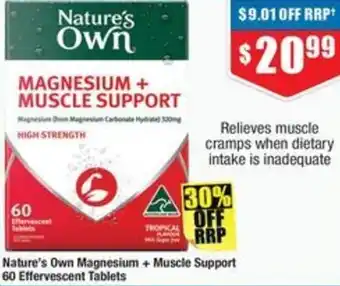 Chemist Warehouse Nature's Own Magnesium + Muscle Support offer