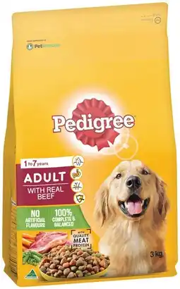 IGA Pedigree Dry Dog Food 2.5‑3kg Selected Varieties offer