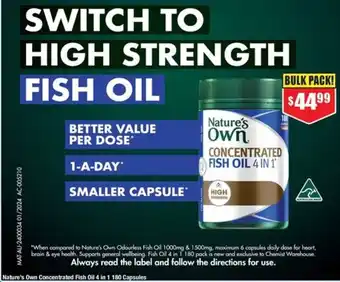 Chemist Warehouse Nature's Own Concentrated Fish Oil offer