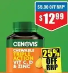 Chemist Warehouse Chewable triple action vit c, d & zinc offer