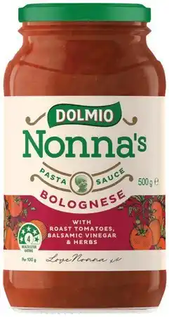 IGA Dolmio Nonna's or 7 Vegetables Pasta Sauce 500g Selected Varieties offer